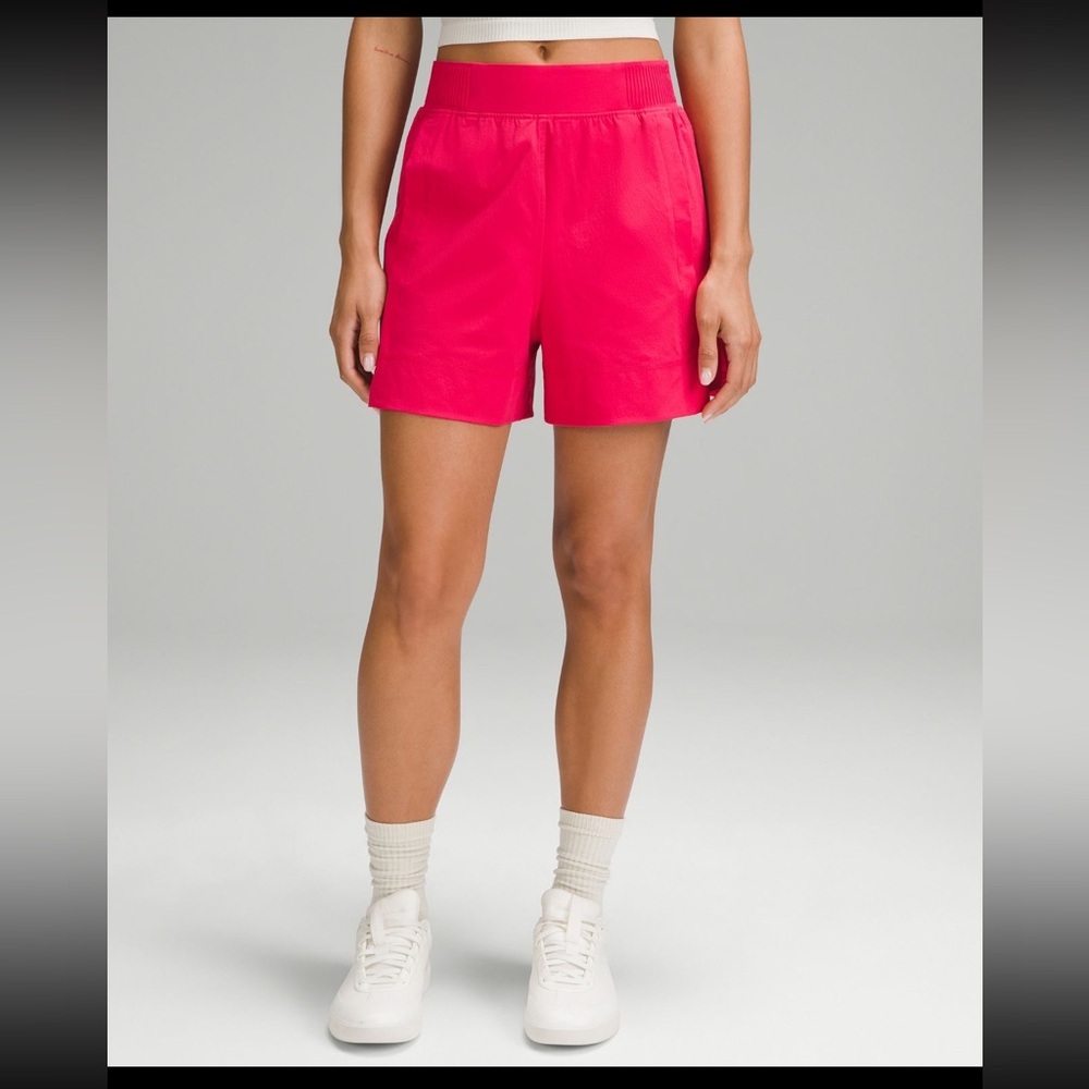 NWT Lululemon Stretch Woven Relaxed-Fit HR Short 4" / Cherry Mist